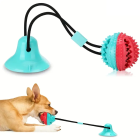 Dog Toys For Aggressive Chewers Interactive Teething Boredom And Stimulating Tug Of War Suction Cup Interactive Tug-of-War Dog Toy Treat Dispensing, D