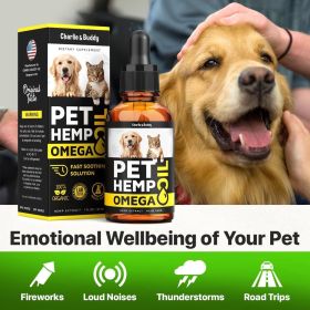 H–µmp and Salmon Oil for Dogs Skin and Coat H–µalth 3 6 9 Omega Pet H–µmp Oil for Dogs and Cats Rich in Vitamins B E Dog Fish Oil and H–µmp for Dogs A