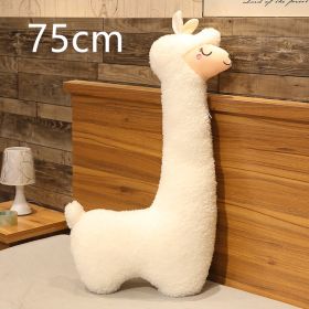 Alpaca plush toy pillow (Option: White-75cm)